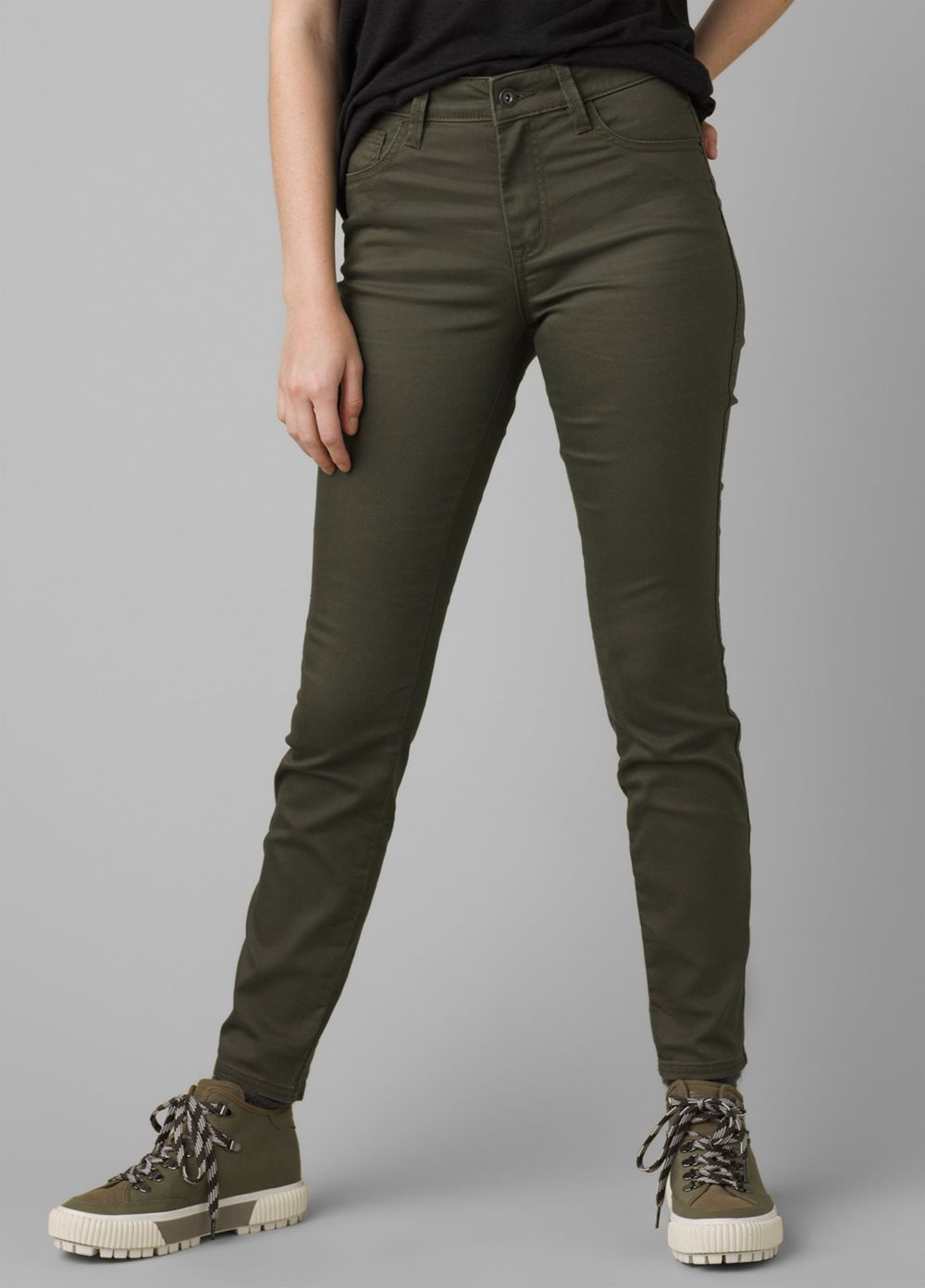 Olive Women\'s PrAna Oday Jeans | 97321-KNIR