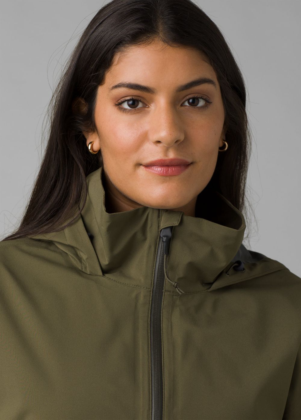 Olive Women's PrAna Othello Falls Anorak Jackets | 39475-EGTD