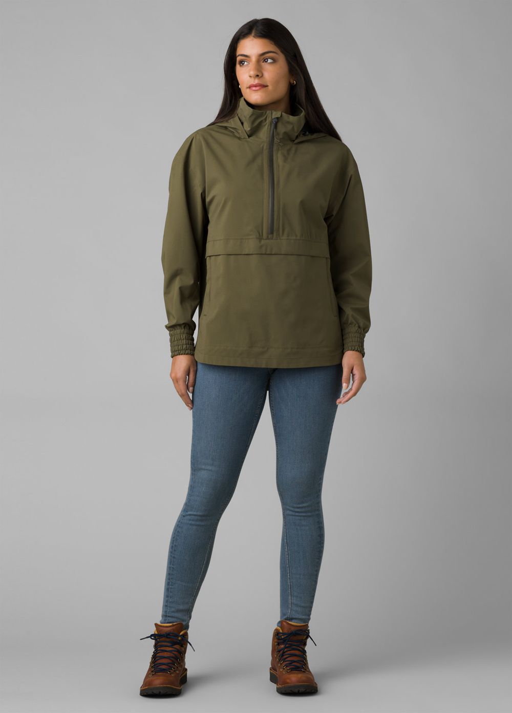 Olive Women's PrAna Othello Falls Anorak Jackets | 39475-EGTD