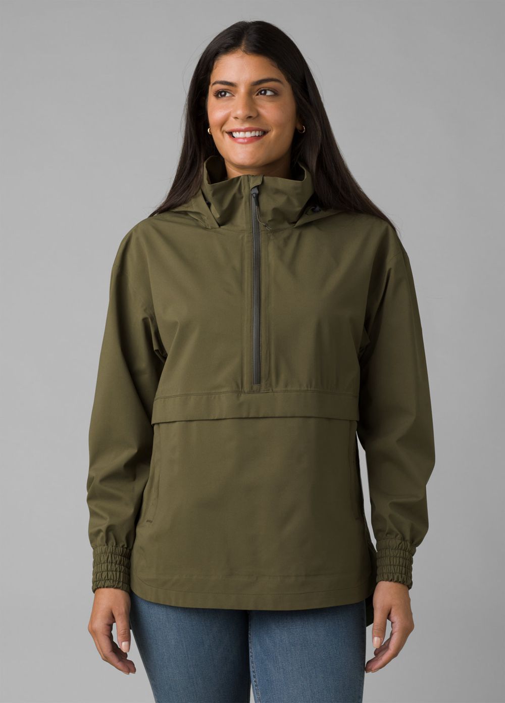 Olive Women\'s PrAna Othello Falls Anorak Jackets | 39475-EGTD