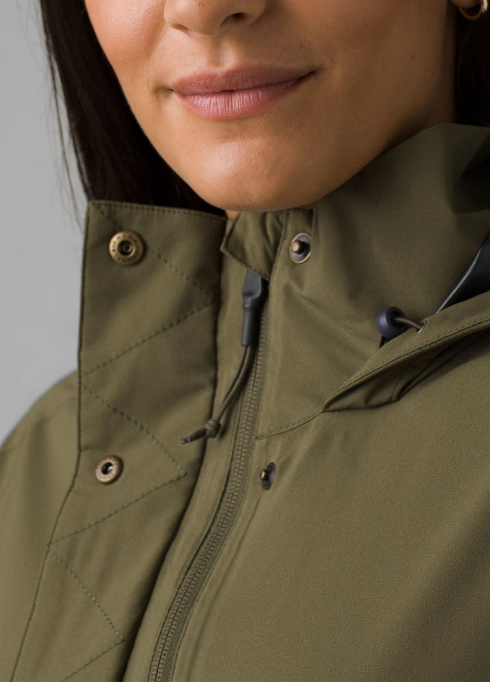 Olive Women's PrAna Othello Falls Trench Jackets | 34512-SFDP