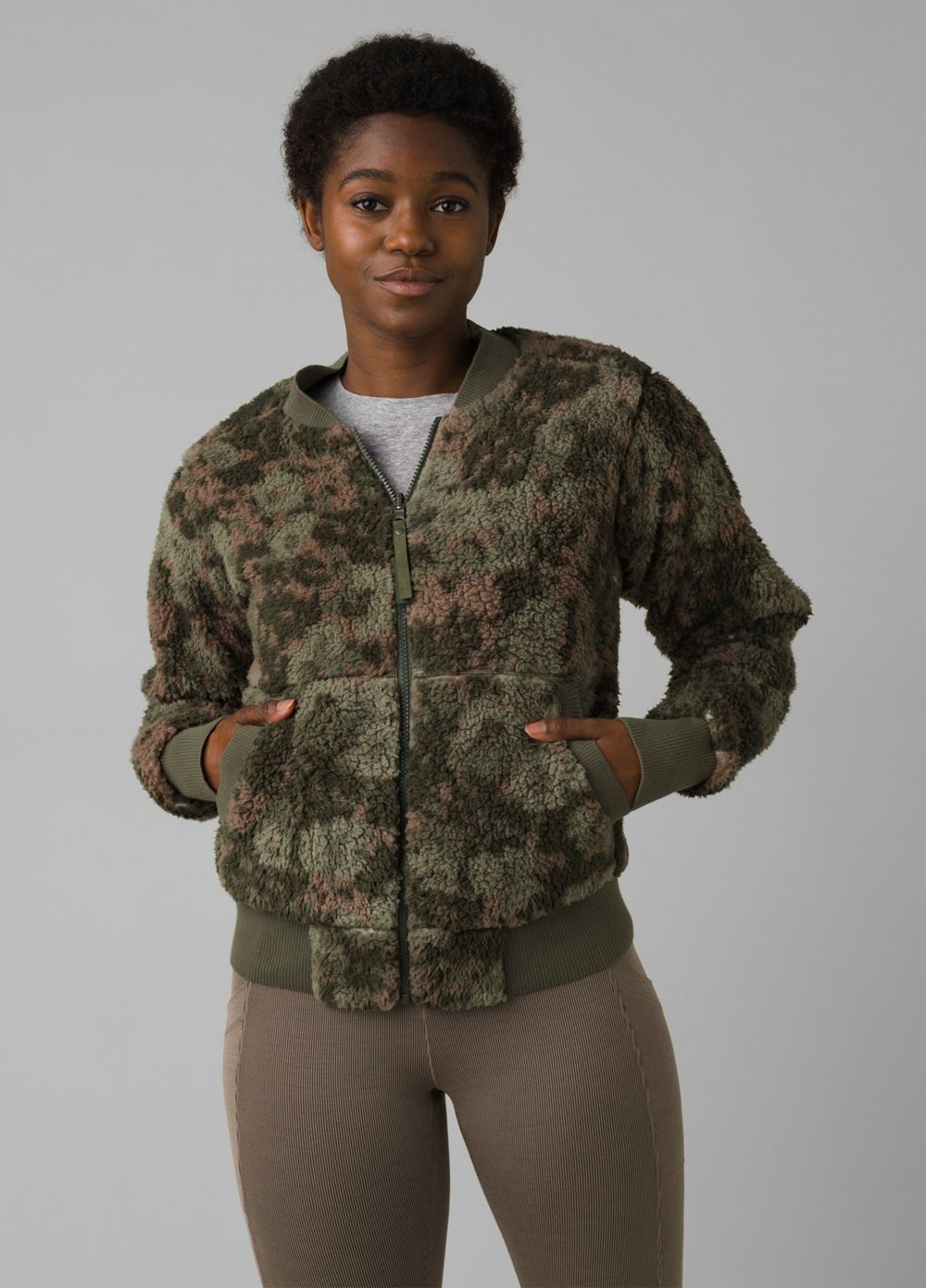 Olive Women's PrAna Polar Escape Bomber Jackets | 03186-JYOP