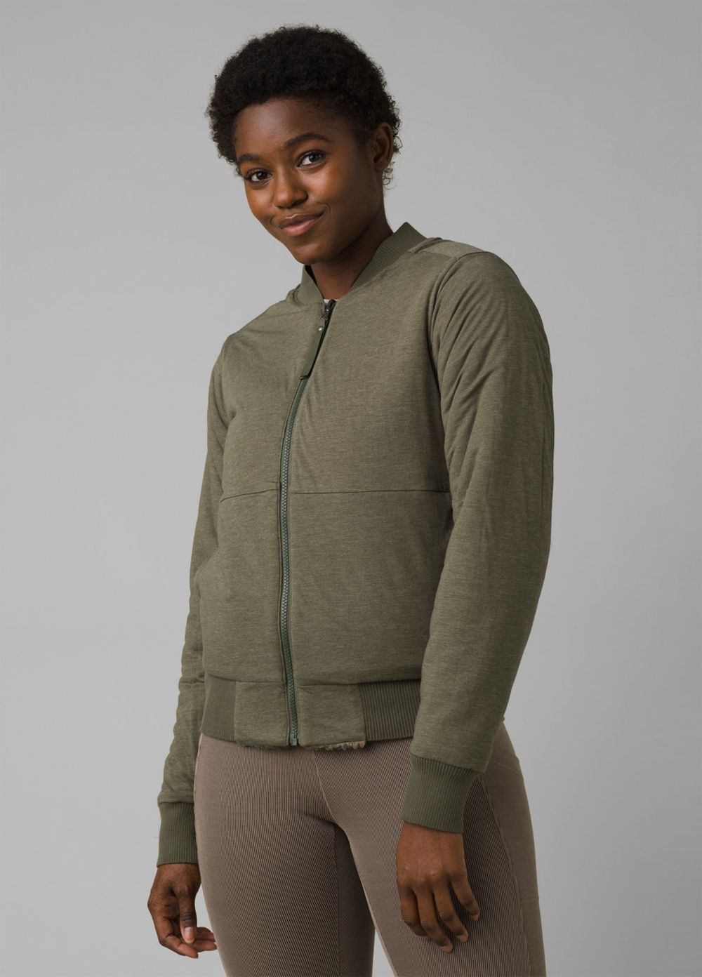 Olive Women's PrAna Polar Escape Bomber Jackets | 03186-JYOP