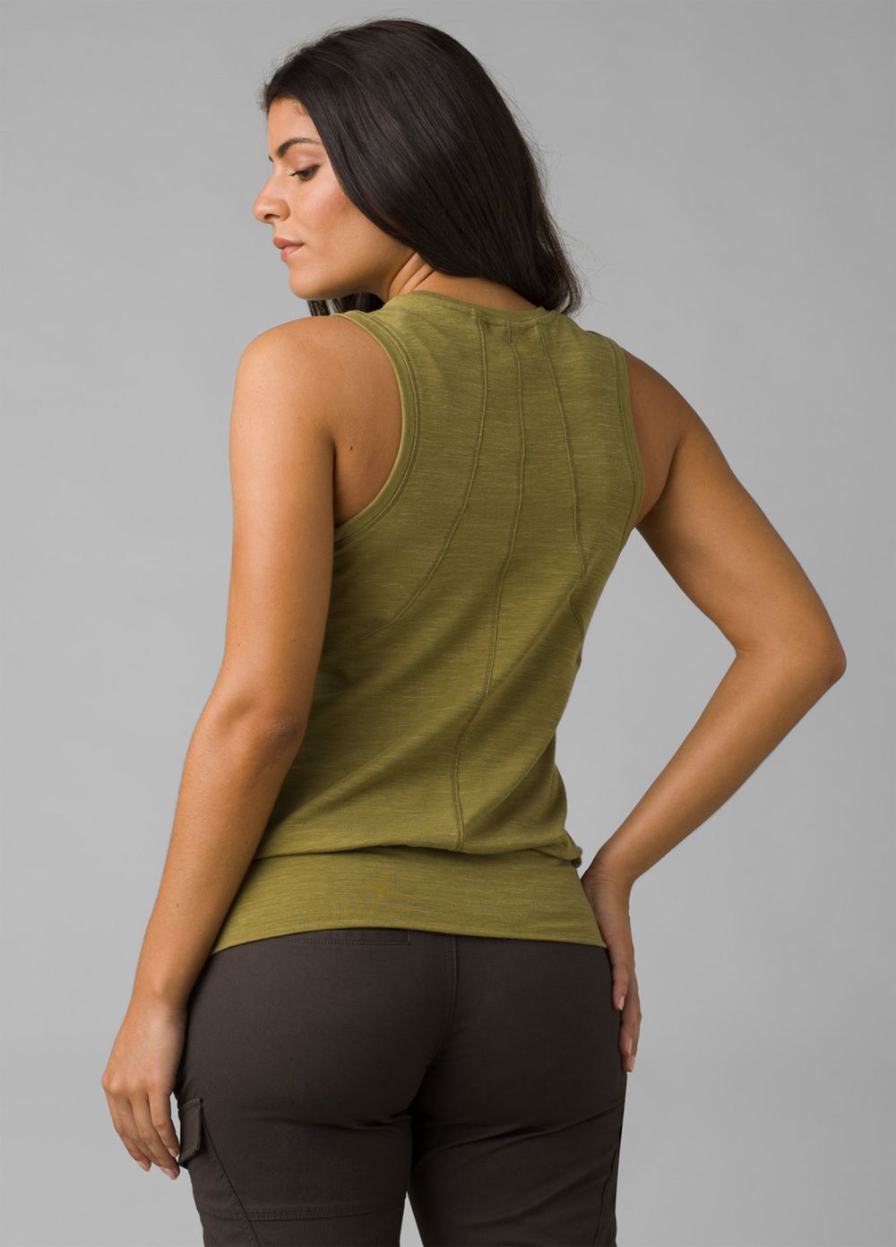 Olive Women's PrAna Sol Protect Tank Top | 42759-OHPS