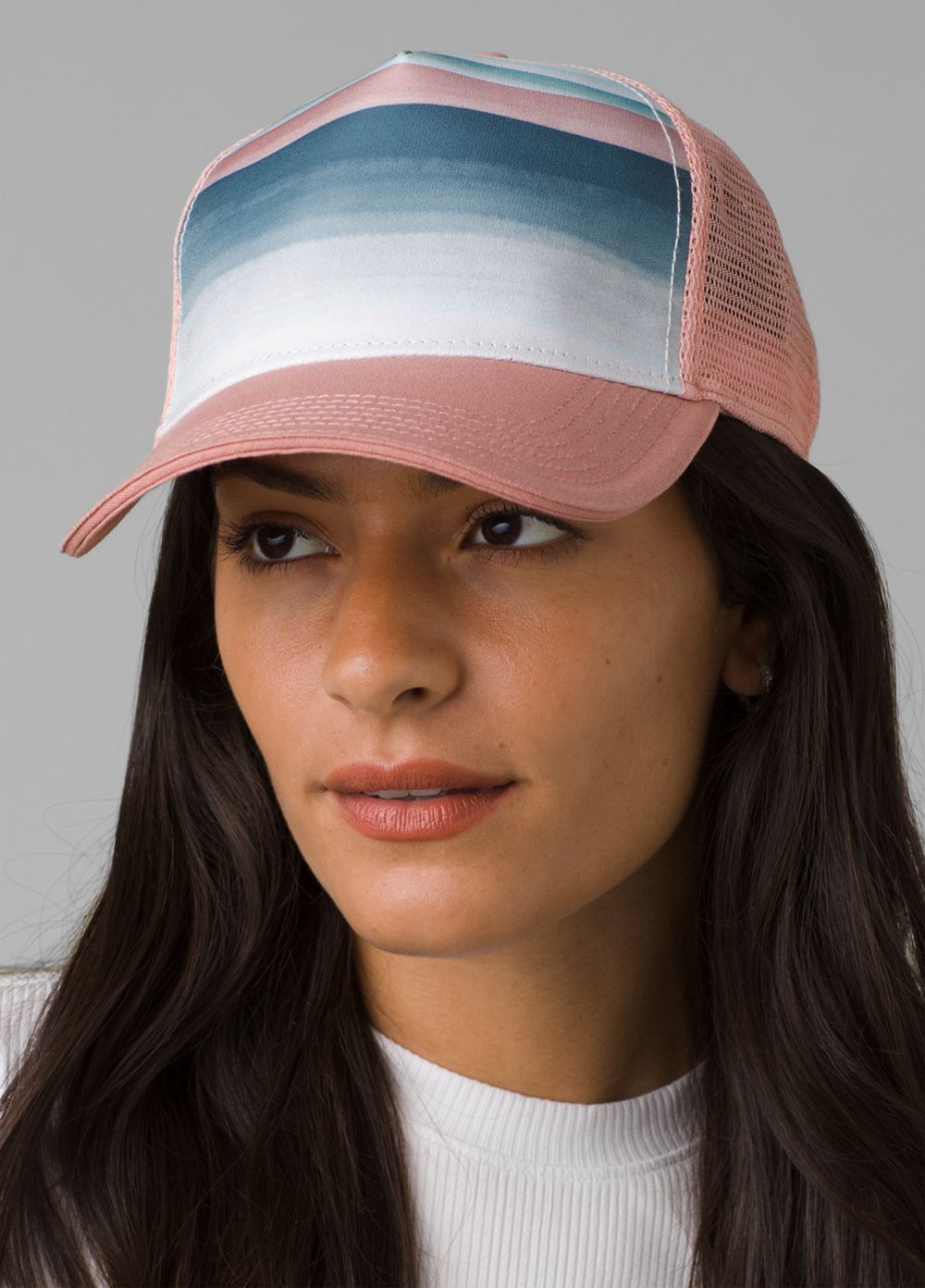 Pink Women's PrAna La Viva Trucker Hats | 83476-FPSH