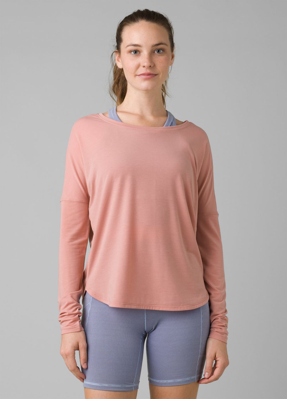 Pink Women\'s PrAna Rogue Long Sleeve T-Shirts | 60985-MVOC