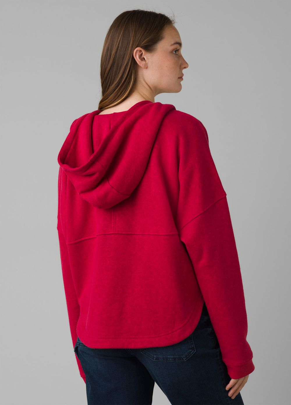 Red Women's PrAna Cozy Up Illana Hoodie | 75401-PDGA