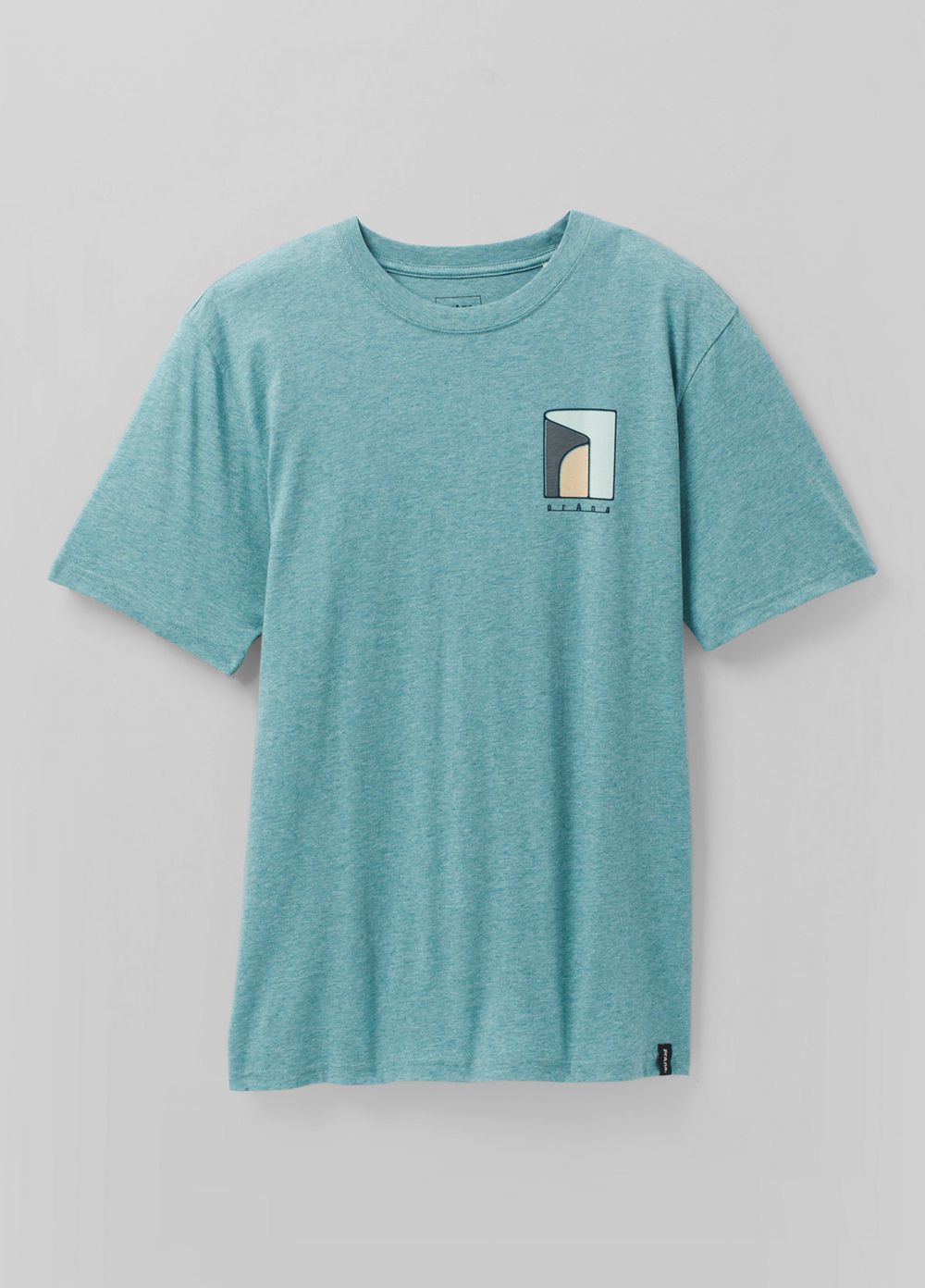 Turquoise Men's PrAna Torreys Peak T-Shirts | 18735-NGVA