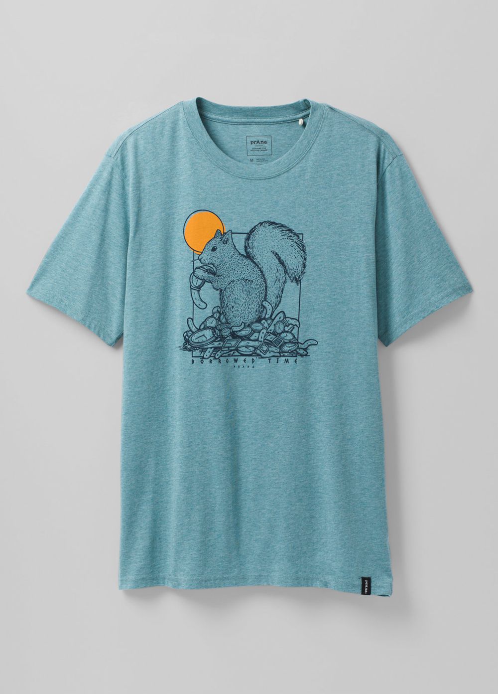 Turquoise Men's PrAna Wild Camp T-Shirts | 08576-DNMO