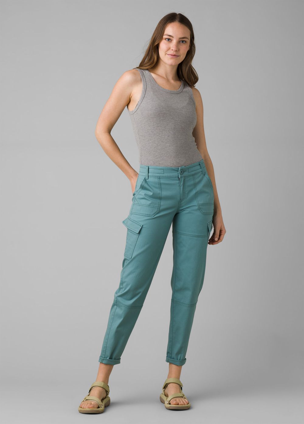 Turquoise Women's PrAna Elle Cargo Pants | 30462-XDFY