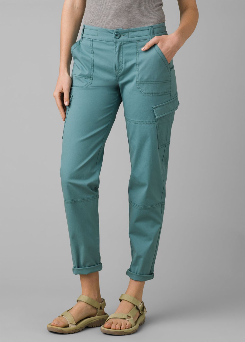 Turquoise Women\'s PrAna Elle Cargo Pants | 30462-XDFY