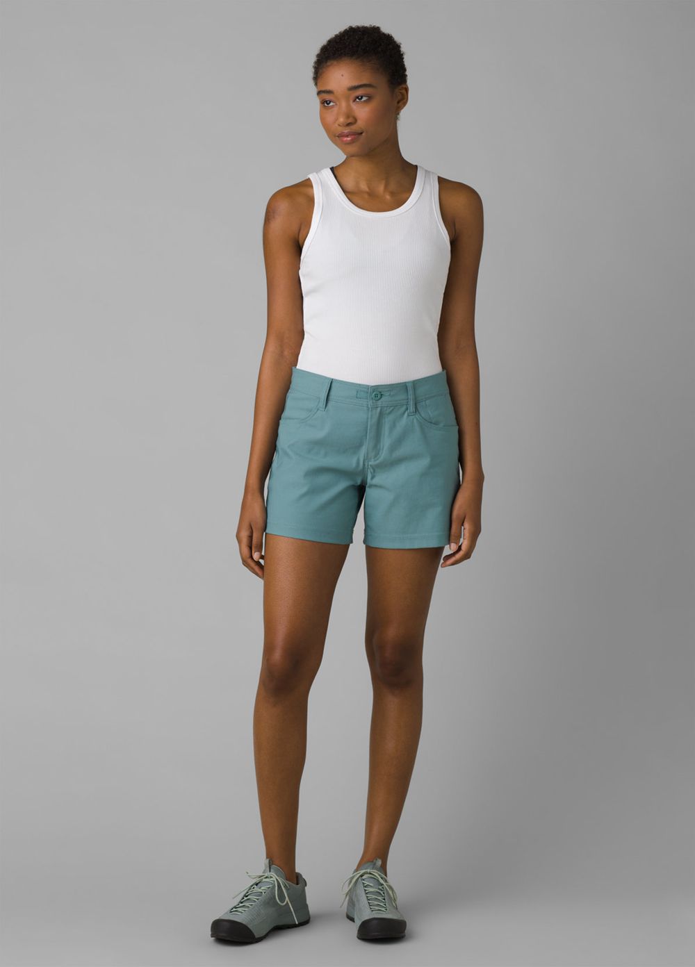 Turquoise Women's PrAna Halle II Shorts | 19783-DUEQ