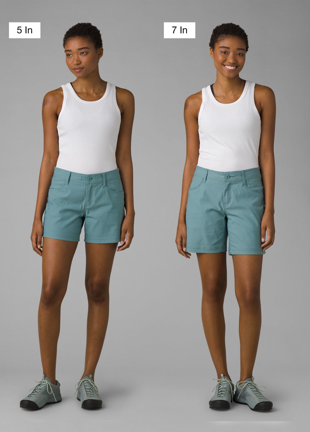 Turquoise Women's PrAna Halle II Shorts | 19783-DUEQ