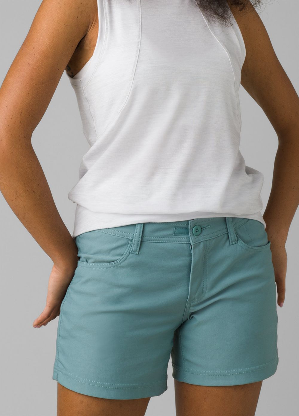 Turquoise Women\'s PrAna Halle II Shorts | 19783-DUEQ