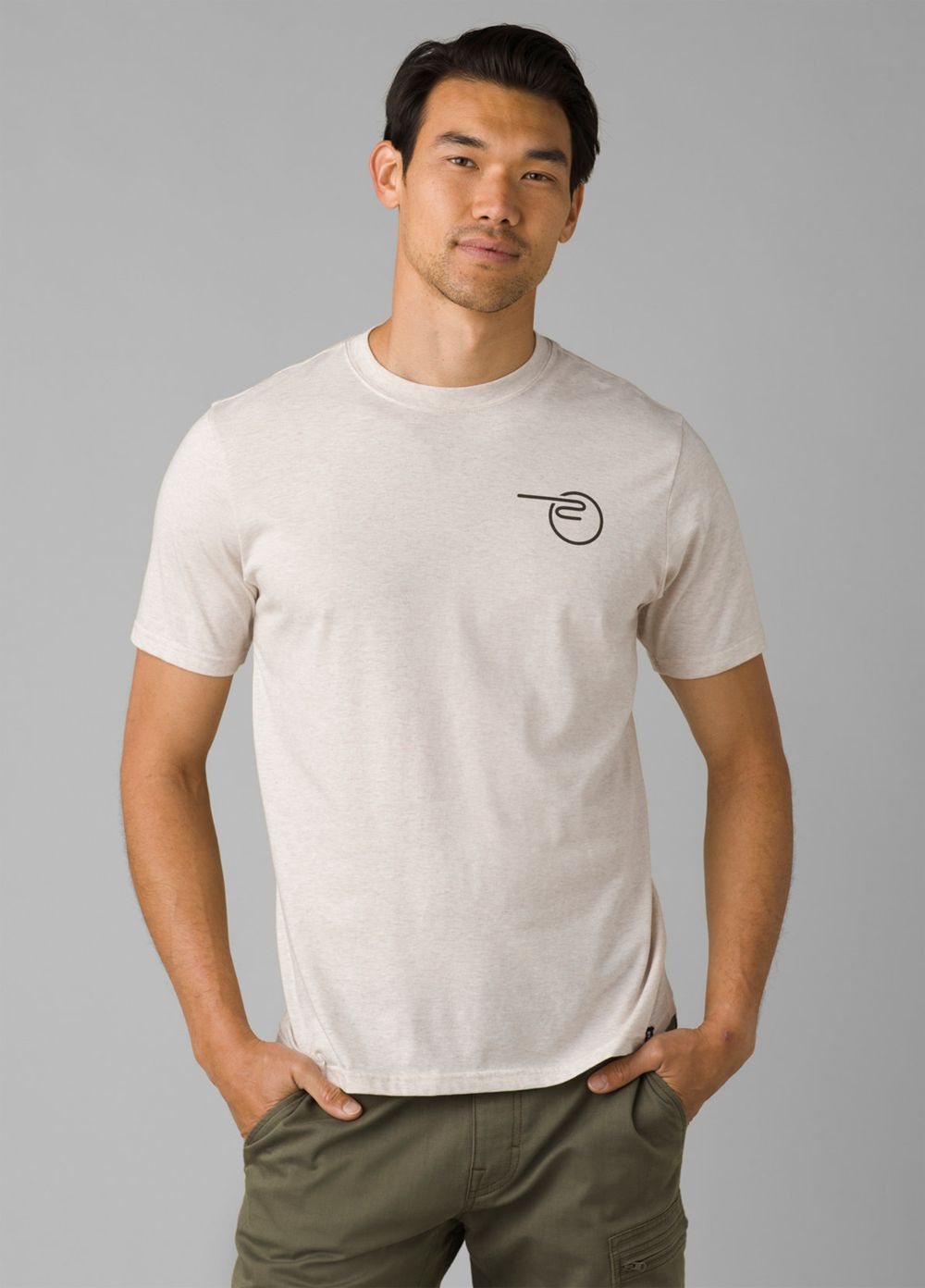 White Men's PrAna Mountain Maven Short Sleeve T-Shirts | 79841-KLRU