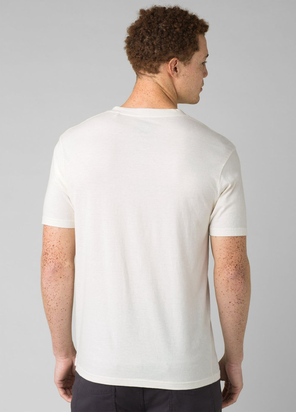 White Men's PrAna V-Neck T-Shirts | 35924-JNIO