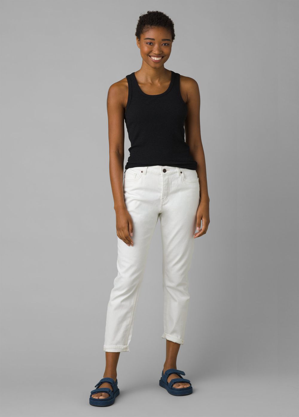 White Women's PrAna Buxton Jeans | 64987-ZIGX