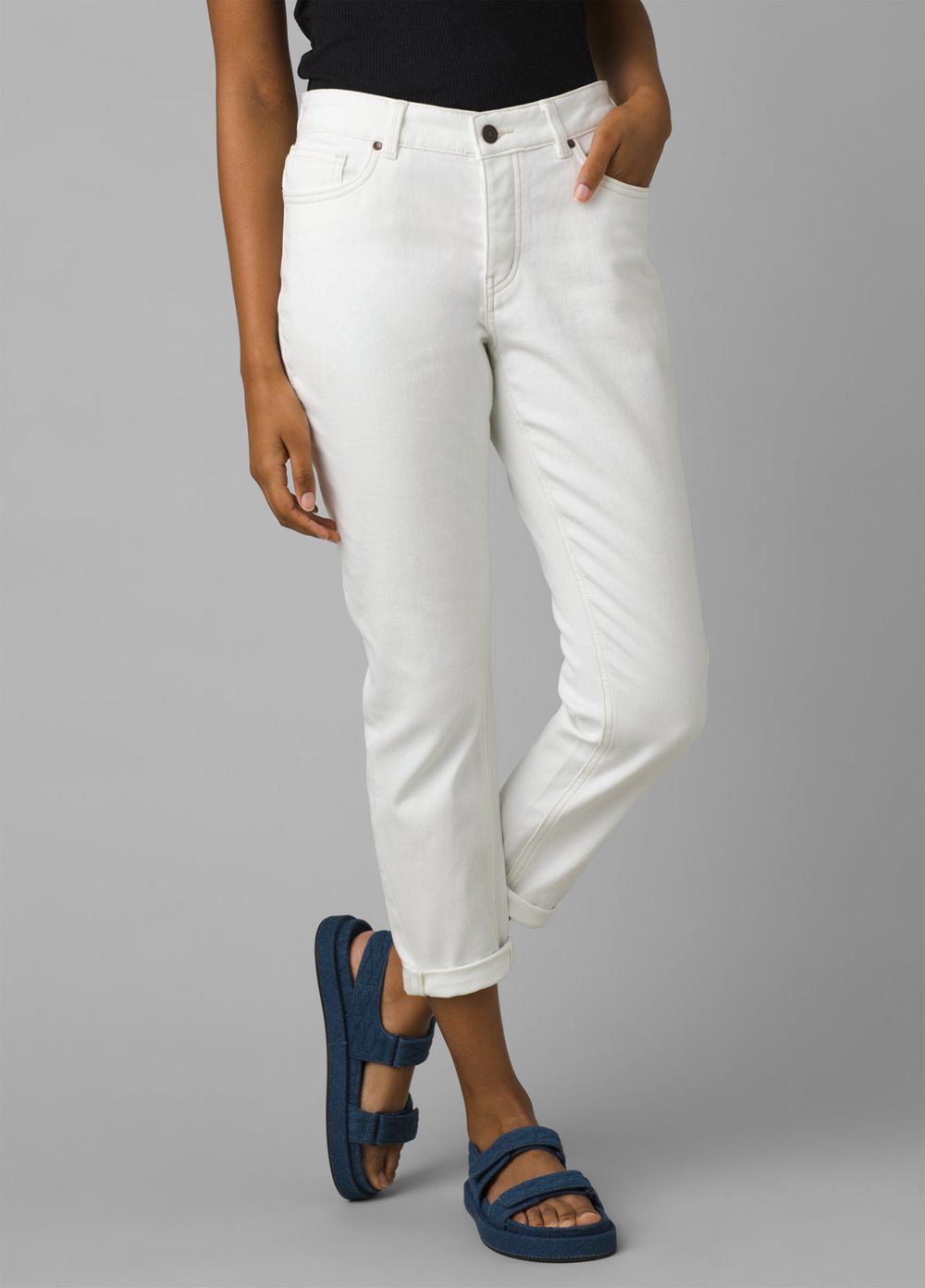 White Women\'s PrAna Buxton Jeans | 64987-ZIGX