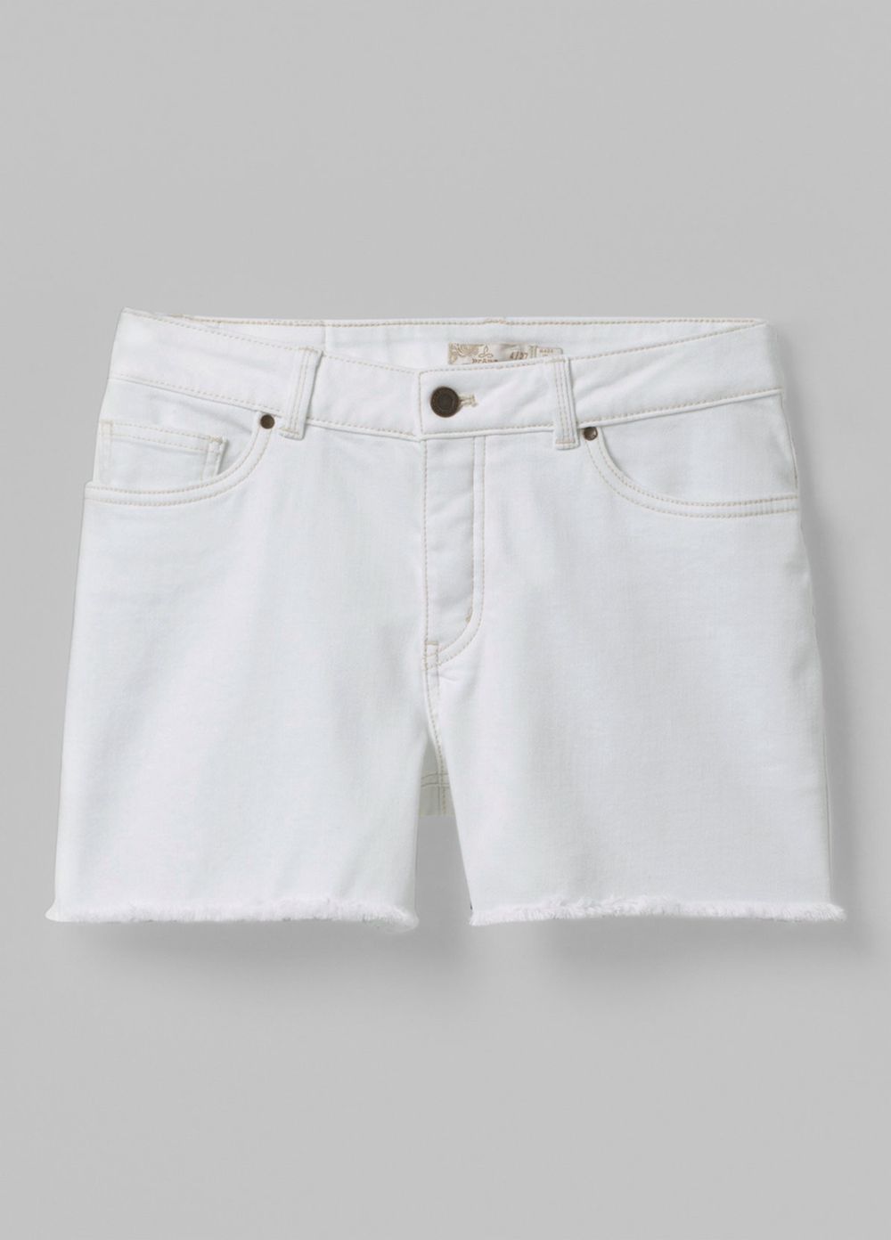 White Women's PrAna Buxton Shorts | 54819-PUNE