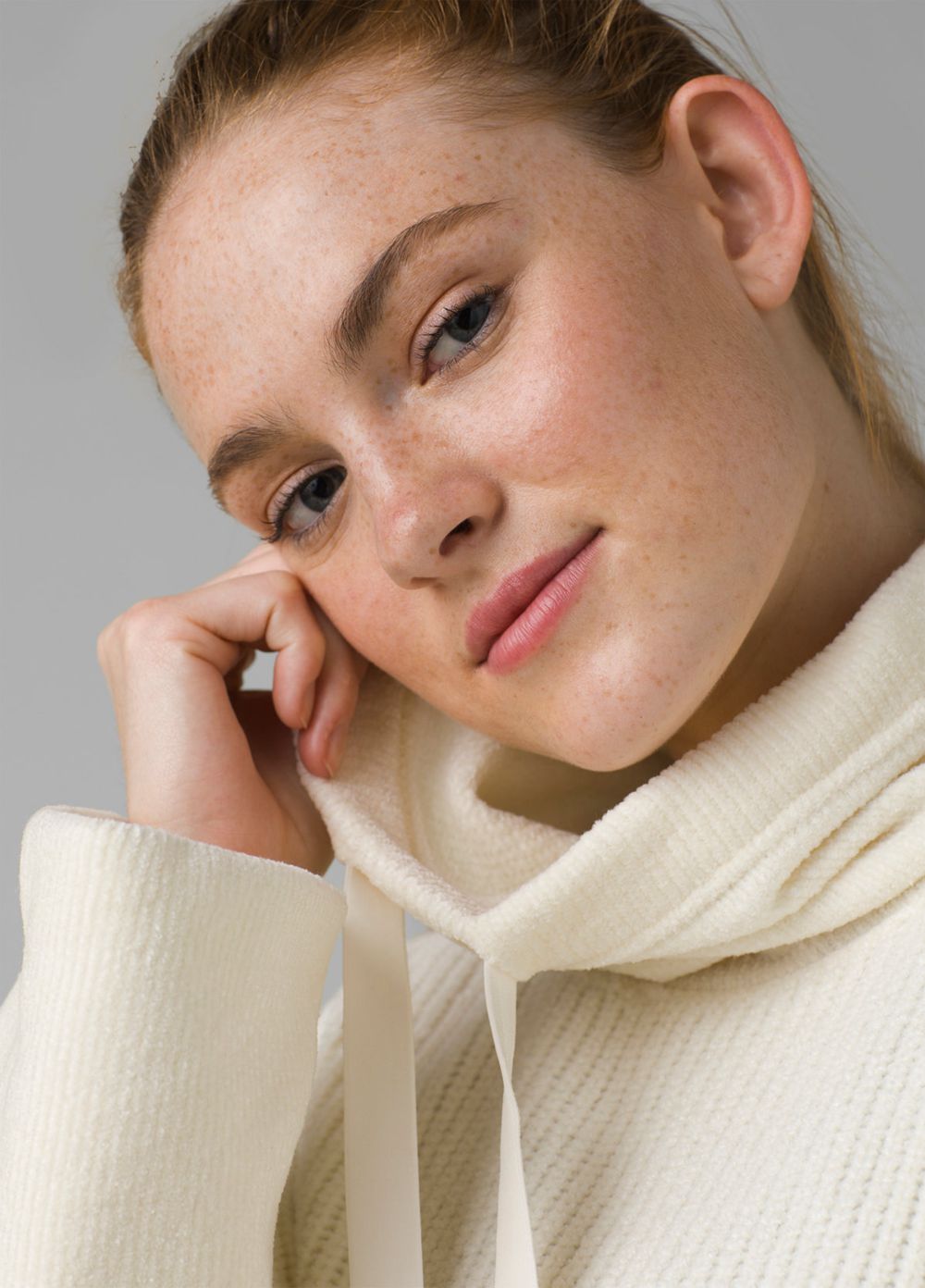 White Women's PrAna Chanavey Sweaters | 15906-TPKU