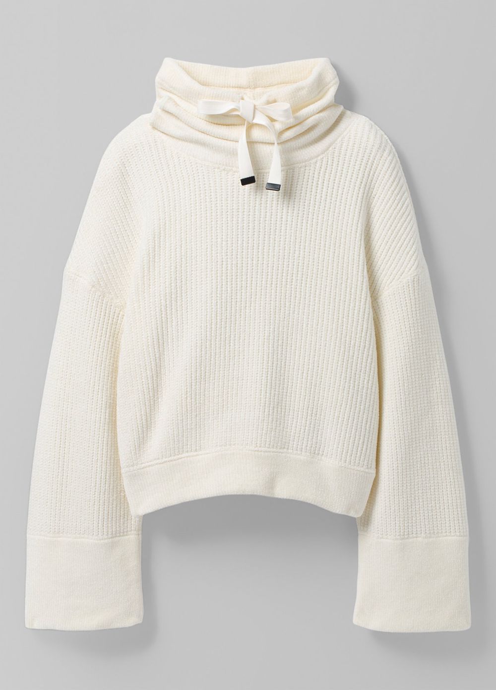 White Women's PrAna Chanavey Sweaters | 15906-TPKU