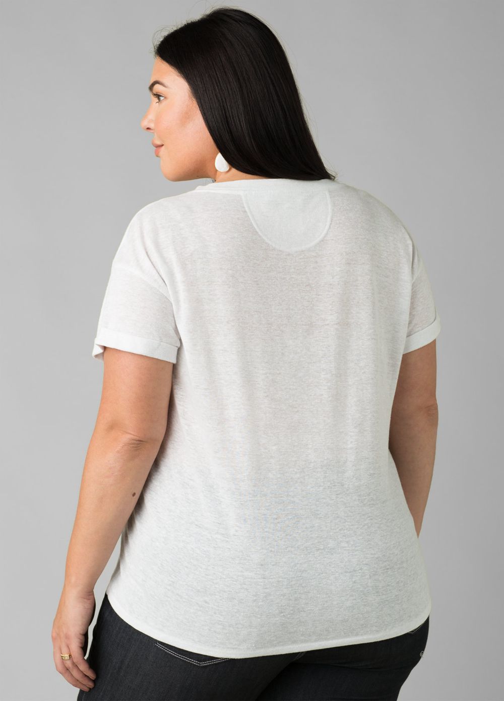 White Women's PrAna Cozy Up Plus T-Shirts | 78162-QLCH