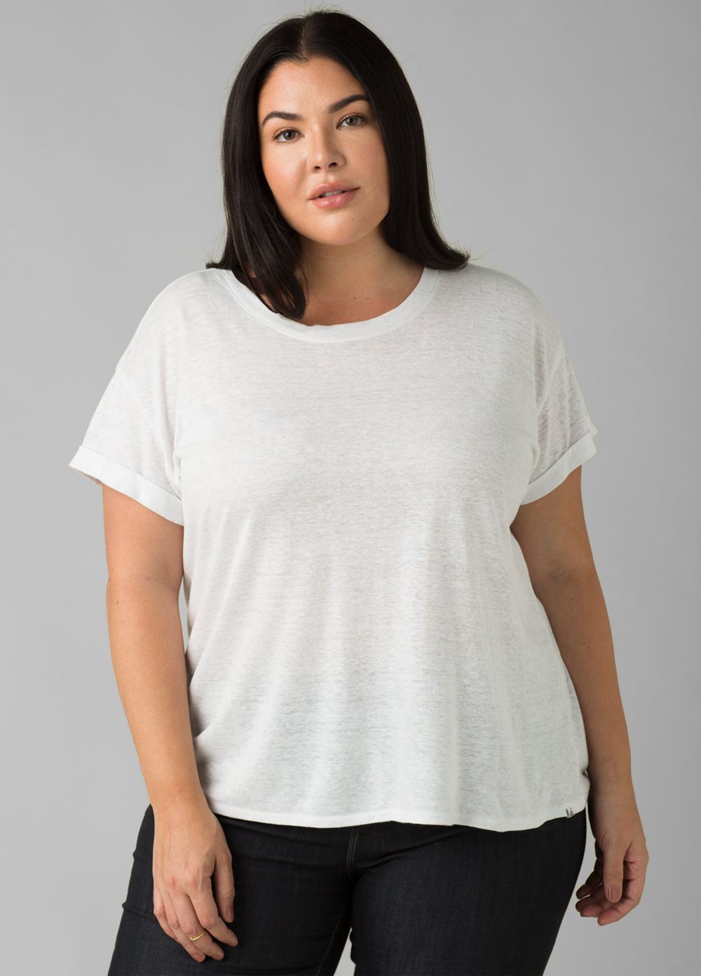 White Women\'s PrAna Cozy Up Plus T-Shirts | 78162-QLCH