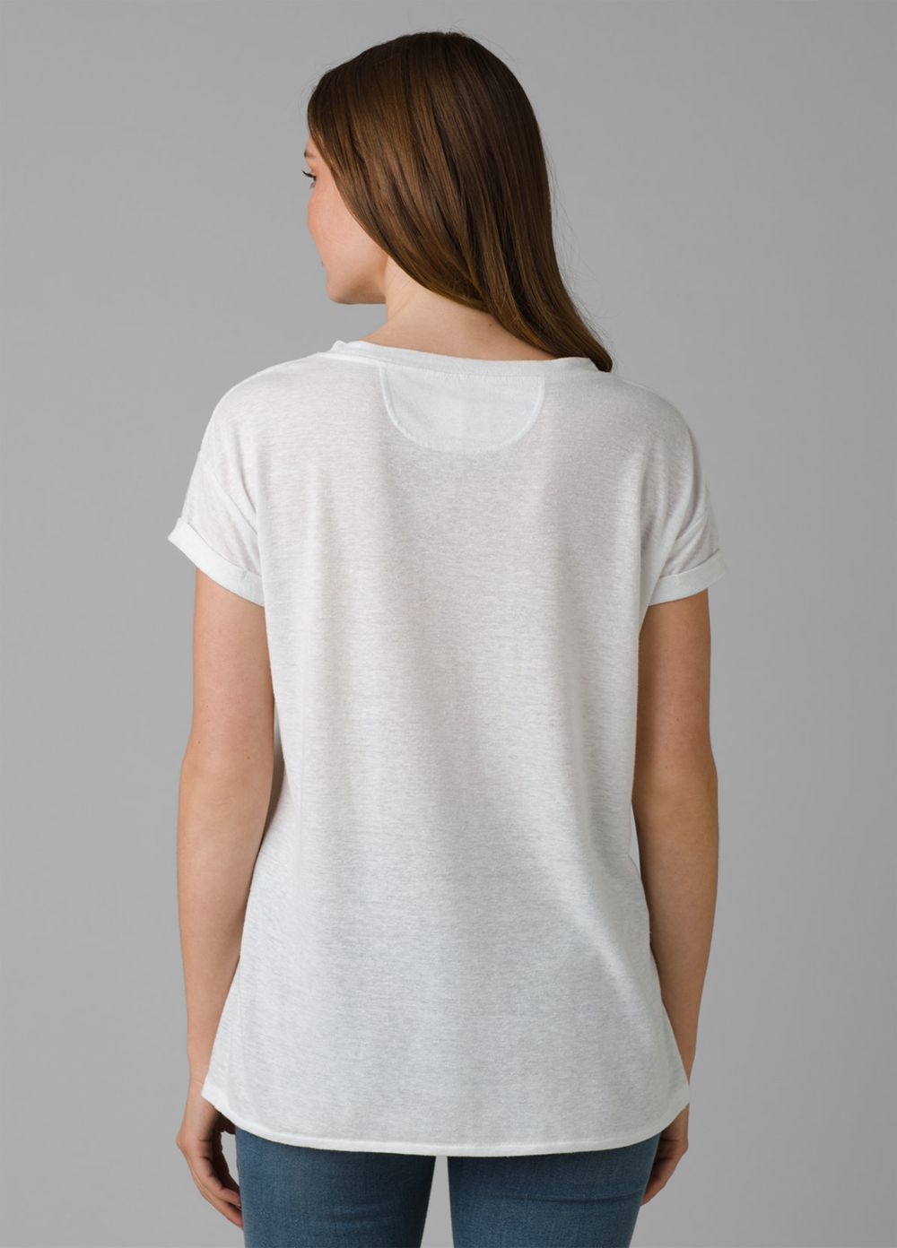 White Women's PrAna Cozy Up T-Shirts | 75193-XJLZ