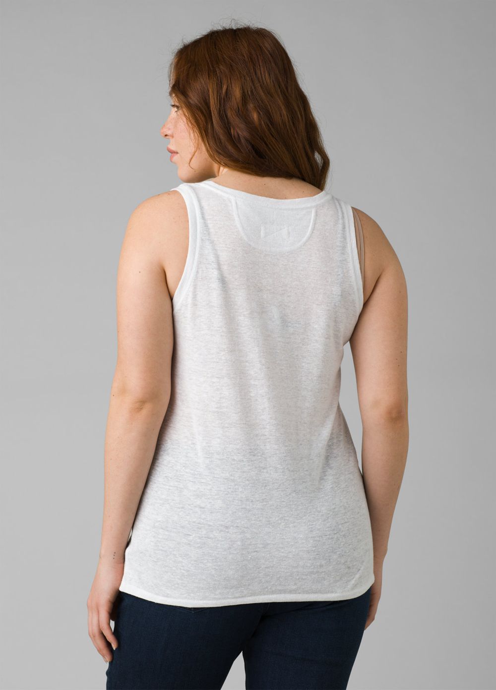 White Women's PrAna Cozy Up Tank Top | 31584-TUDX