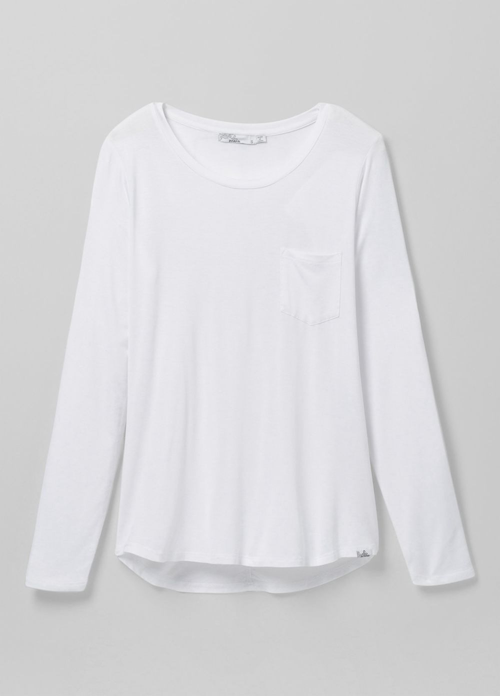 White Women's PrAna Foundation Long Sleeve Plus T-Shirts | 10856-XQZM