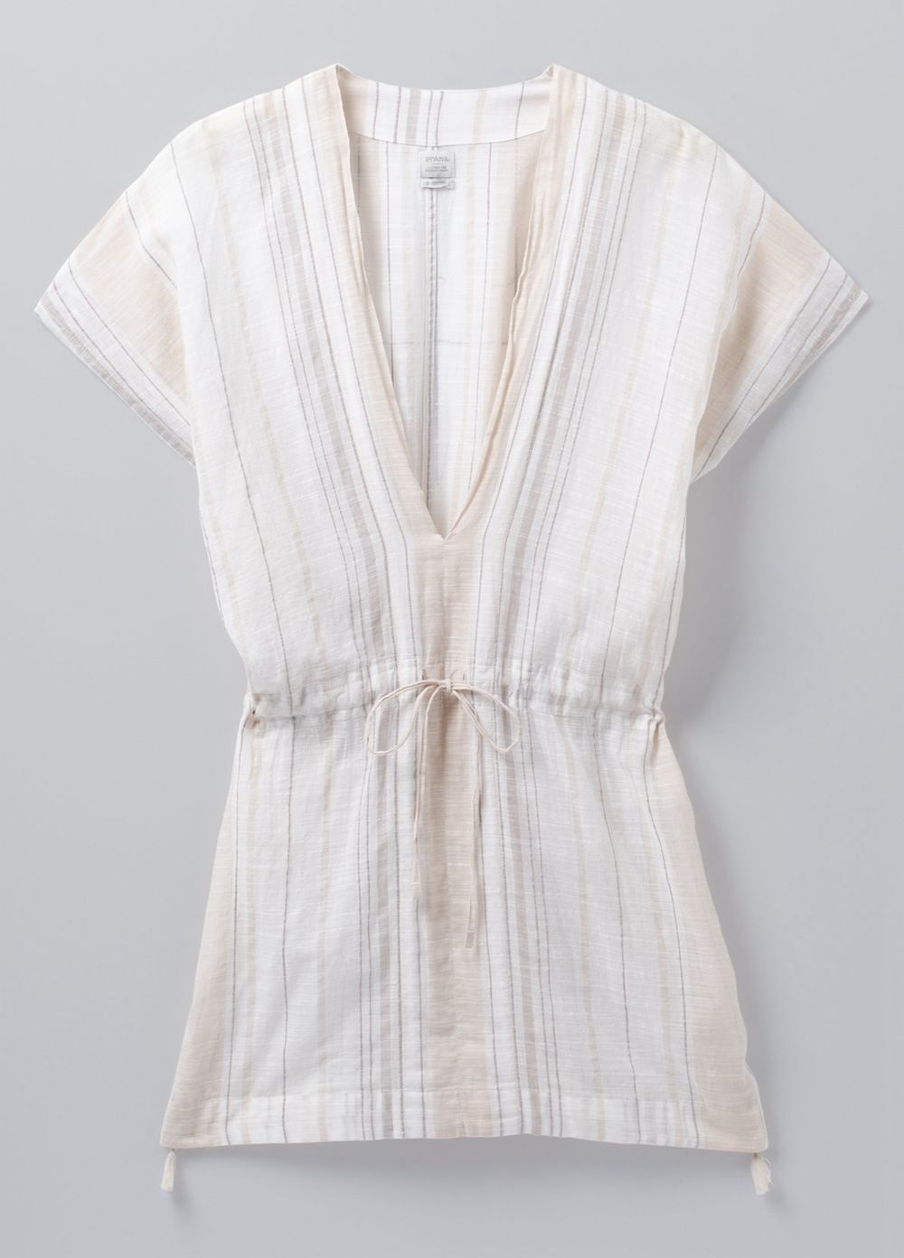 White Women's PrAna Marina Bay Tunic Shirts | 52046-CIZV