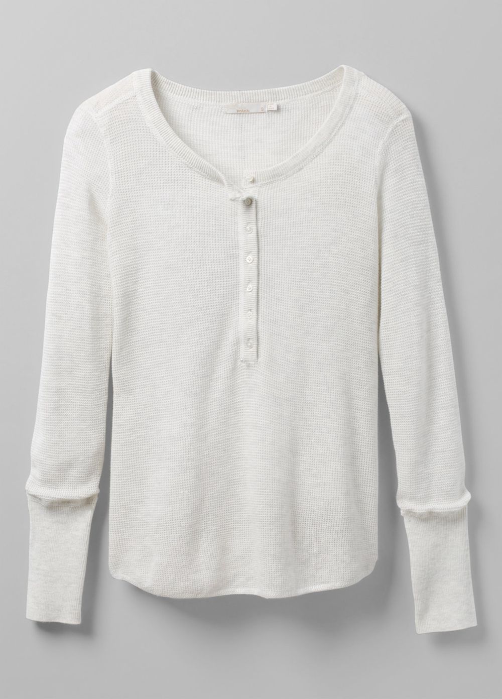 White Women's PrAna Milani Henley Sweaters | 48691-CXIT