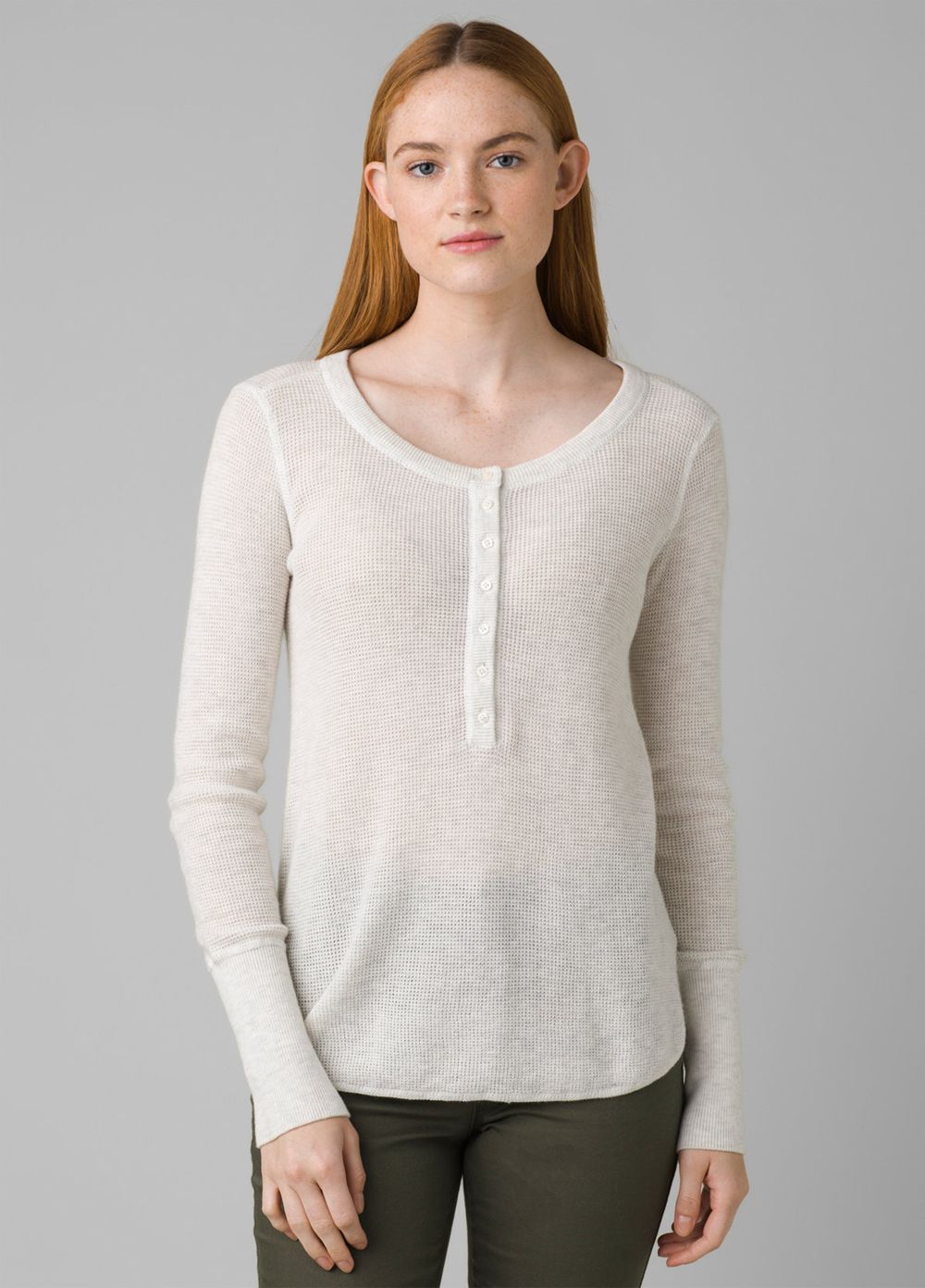 White Women\'s PrAna Milani Henley Sweaters | 48691-CXIT