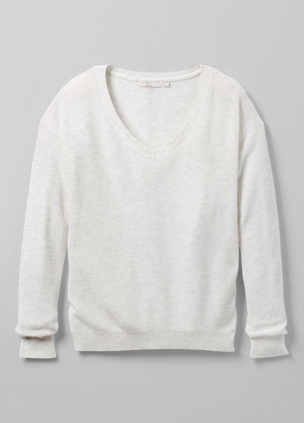 White Women's PrAna Milani V-Neck Sweaters | 20384-LVWA