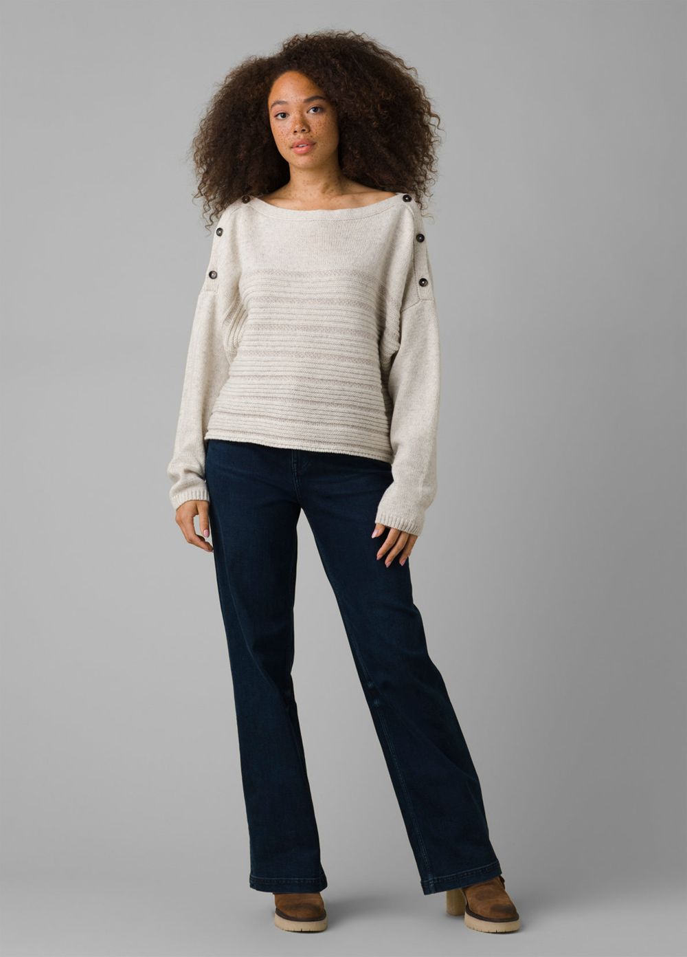 White Women's PrAna Phono Sweaters | 61738-VIXT