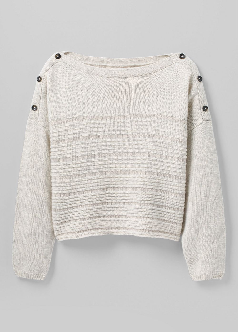 White Women's PrAna Phono Sweaters | 61738-VIXT