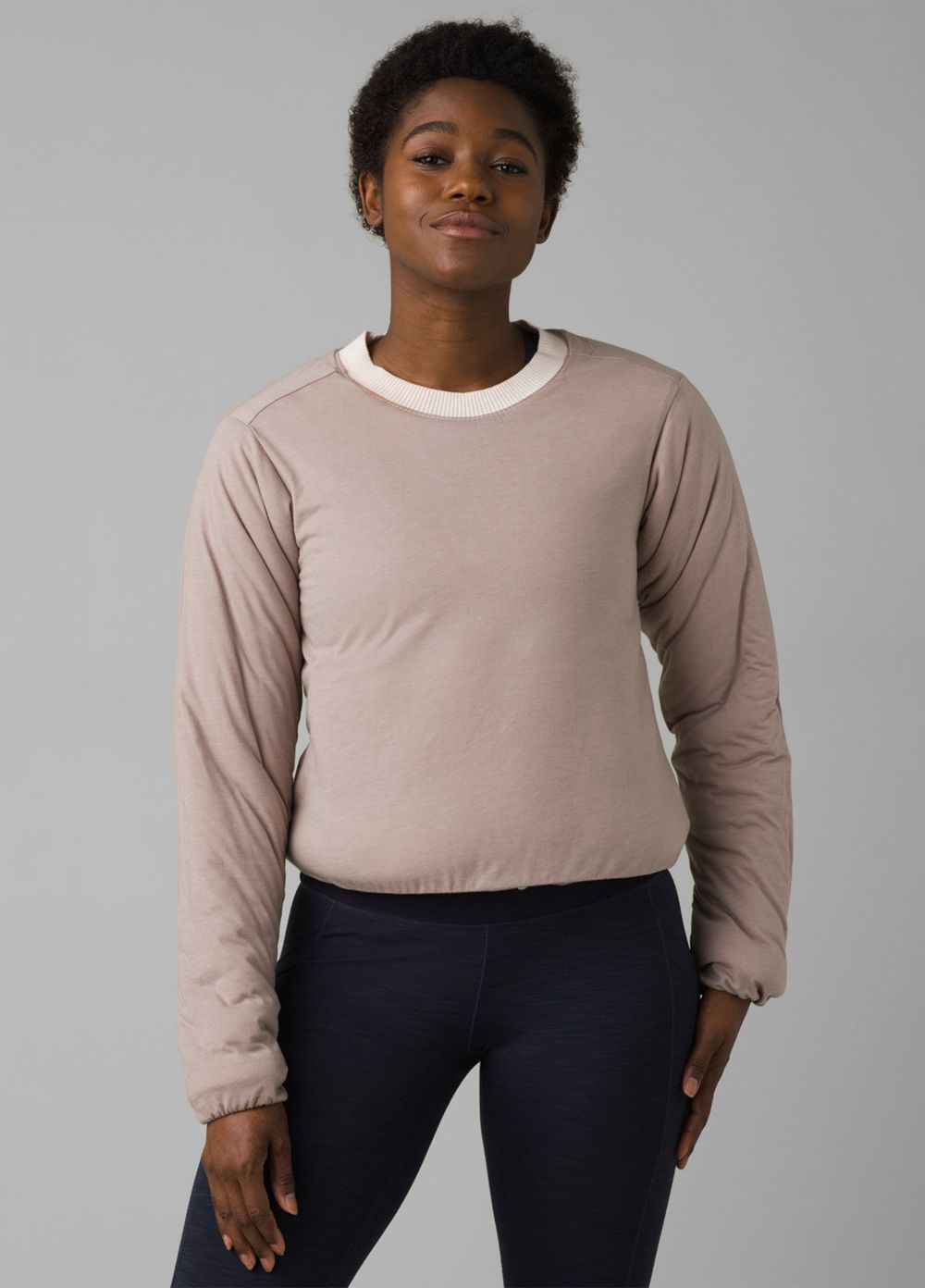 White Women's PrAna Polar Escape Sweatshirt | 84193-SFRG