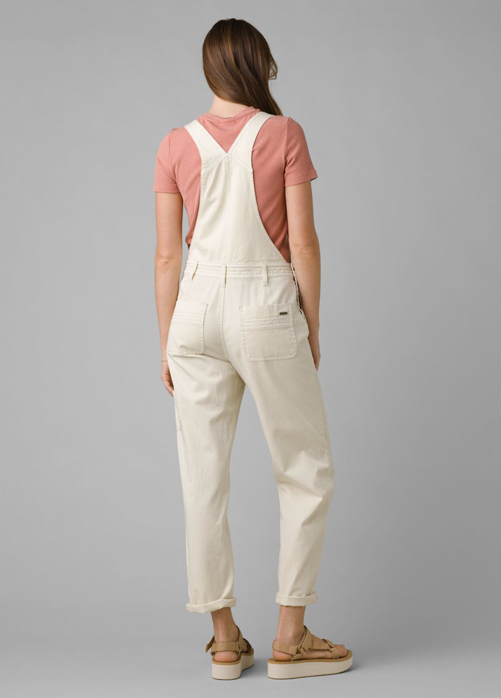 White Women's PrAna Sancho Overalls Pants | 27583-GUVY