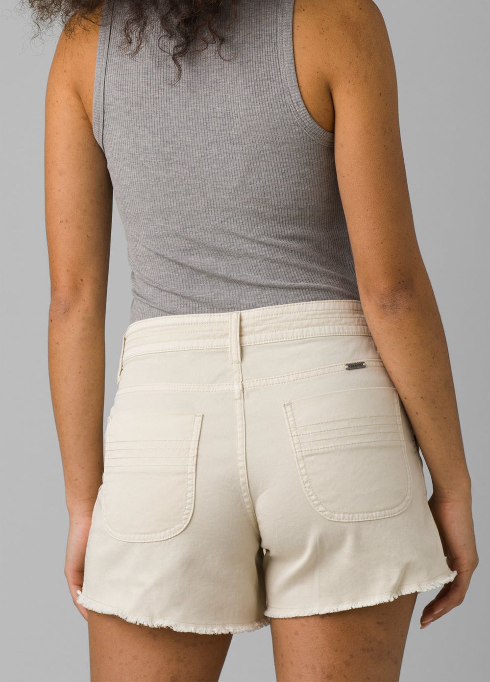 White Women's PrAna Sancho Shorts | 98412-KMTP