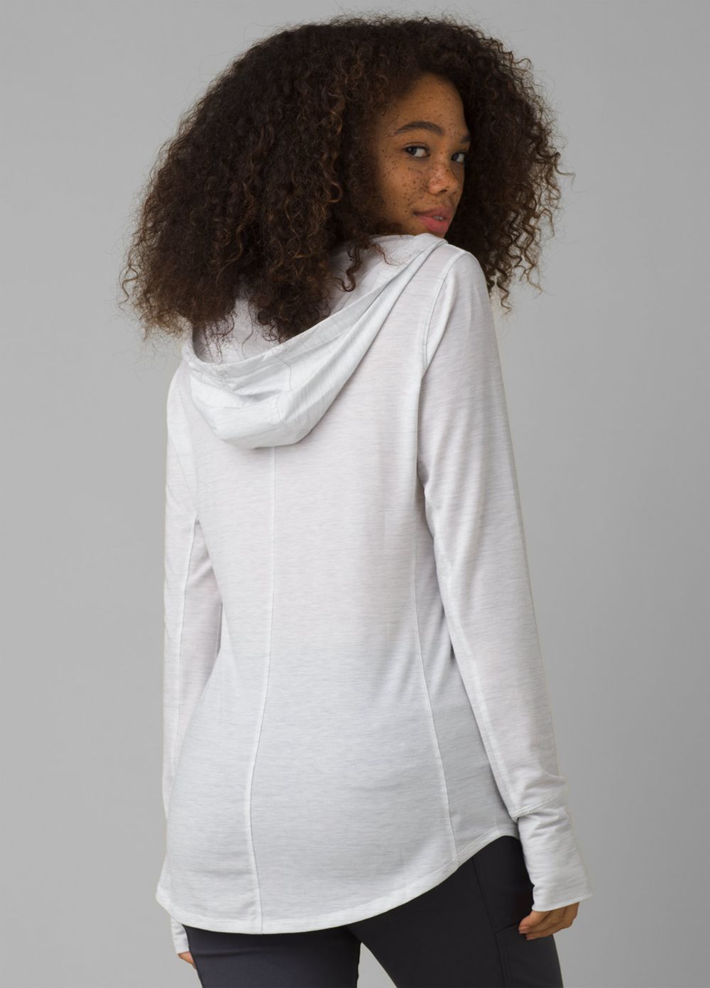 White Women's PrAna Sol Protect Hoodie | 41560-ZUQV