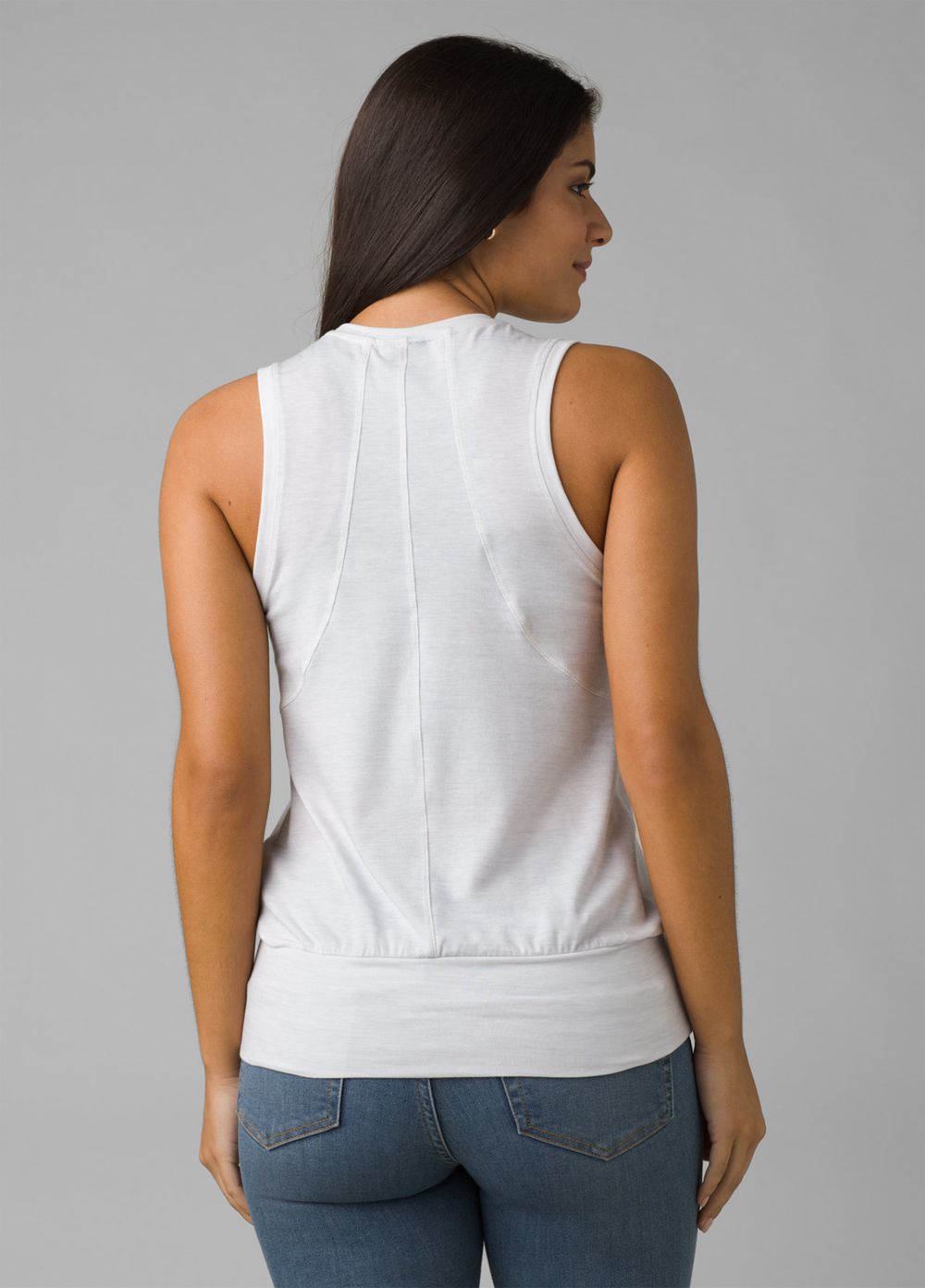 White Women's PrAna Sol Protect Tank Top | 84502-ZUSK