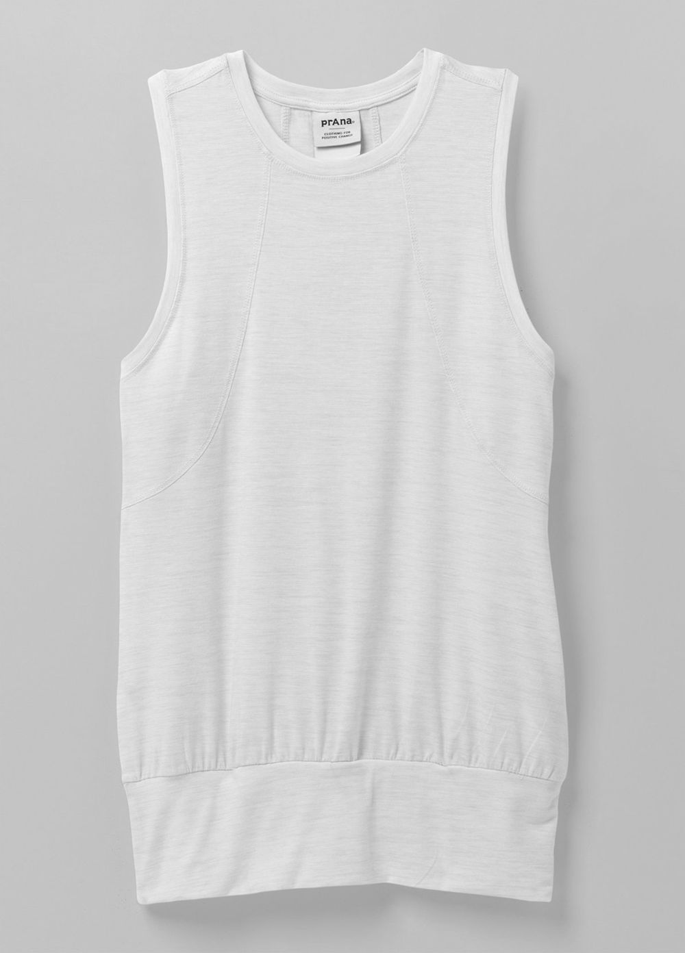 White Women's PrAna Sol Protect Tank Top | 84502-ZUSK