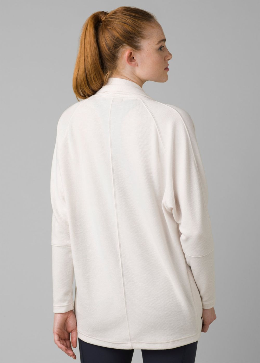 White Women's PrAna Sunrise Wrap Sweaters | 18693-ZLEV