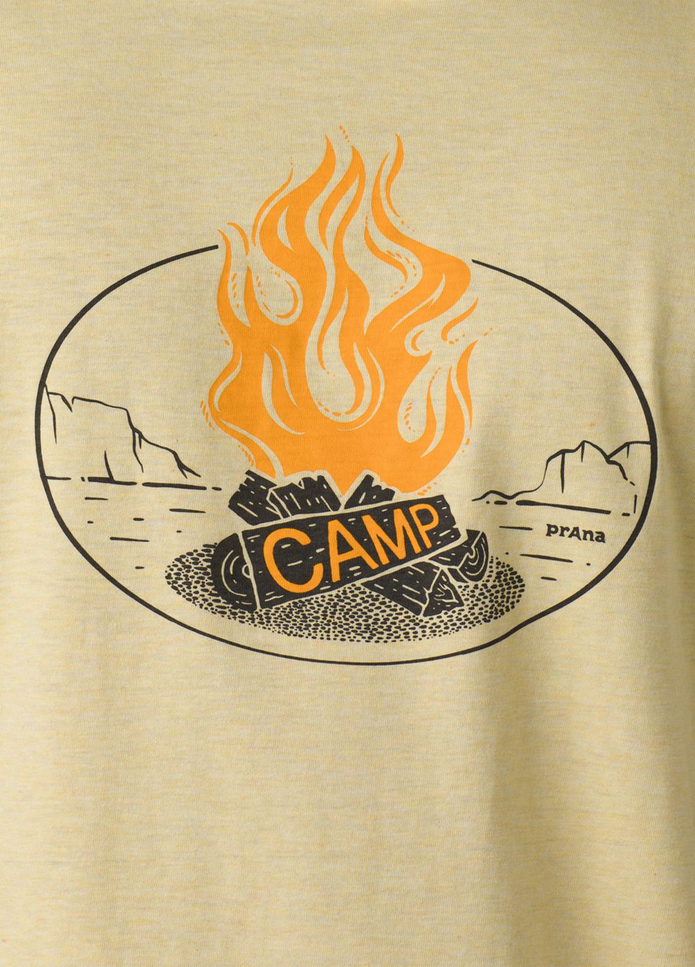 Yellow Men's PrAna Camp Fire Journeyman 2 T-Shirts | 63219-OIAR