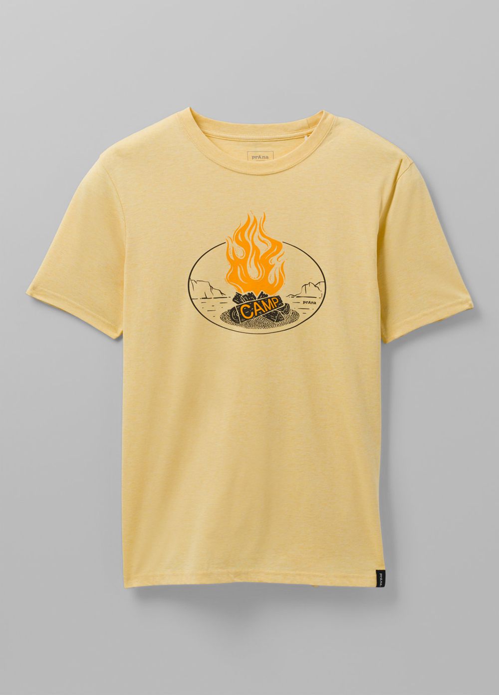 Yellow Men's PrAna Camp Fire Journeyman 2 T-Shirts | 63219-OIAR