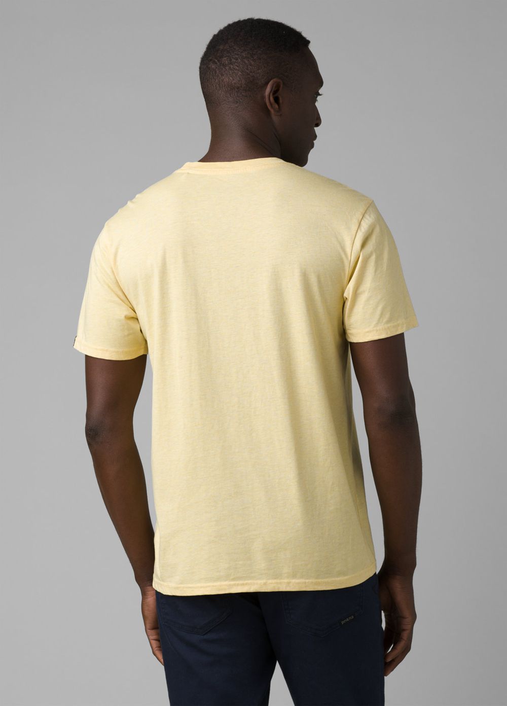 Yellow Men's PrAna Crew T-Shirts | 91736-IXUD