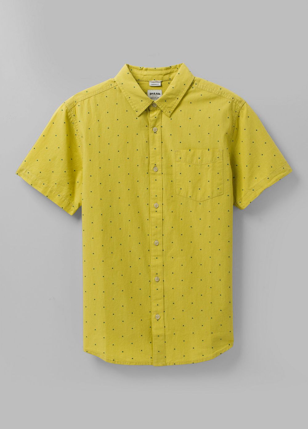 Yellow Men's PrAna Park Hill Shirts | 26380-APUM