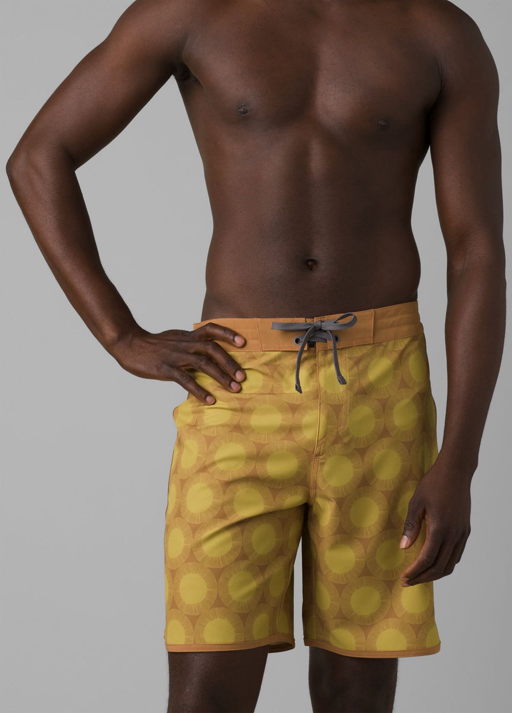 Yellow Men\'s PrAna Roots Studio Boardshorts | 10265-IHRB