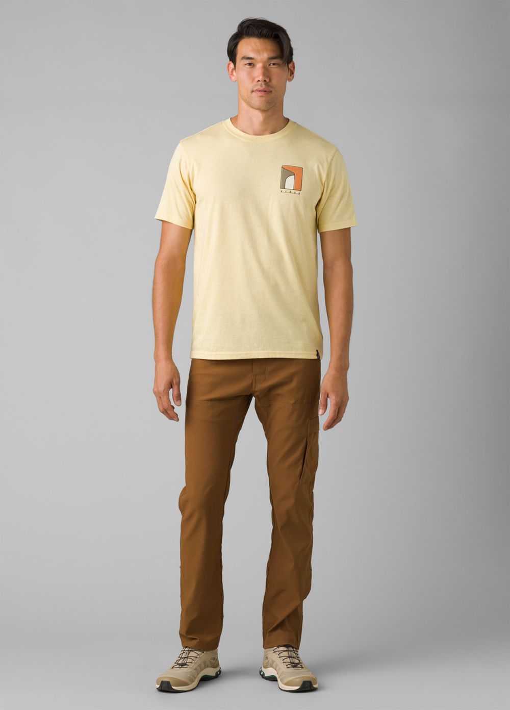 Yellow Men's PrAna Torreys Peak T-Shirts | 96453-RZHY