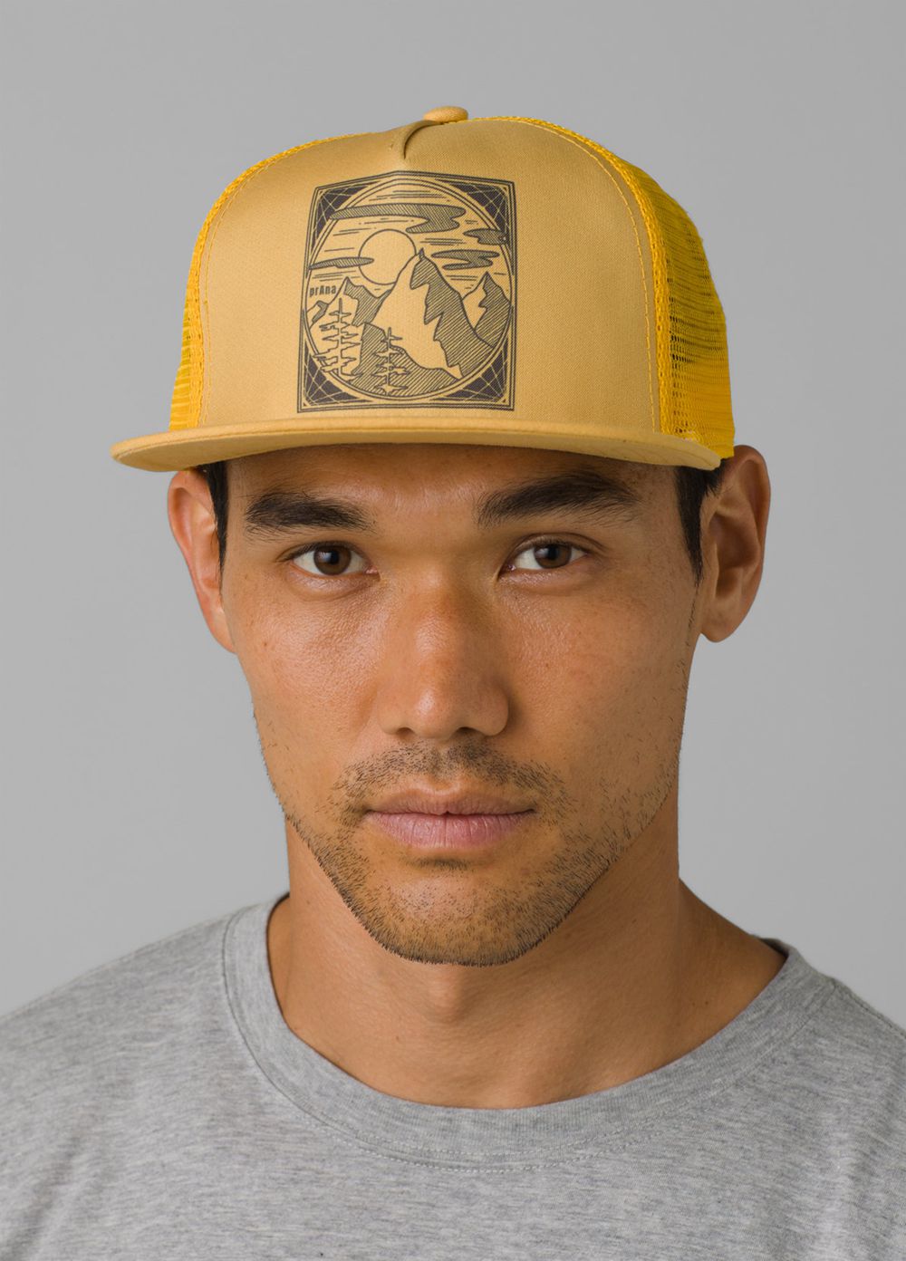 Yellow Men\'s PrAna Vista Trucker Hats | 15872-ESMD